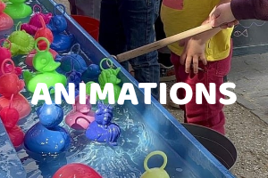 Pêche aux canards / Sumo / Maquillage / Air Hockey / Football